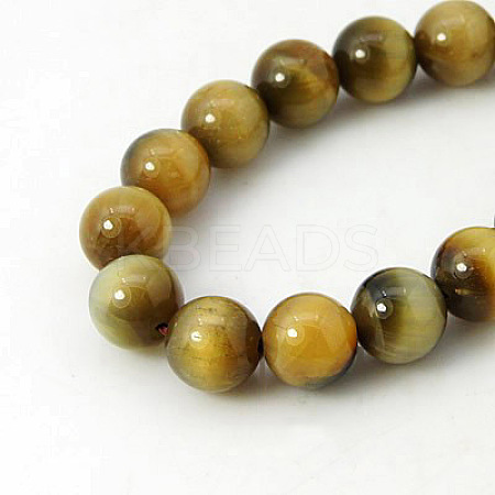 Natural Tiger Eye Beads Strands G-G099-12mm-9-1