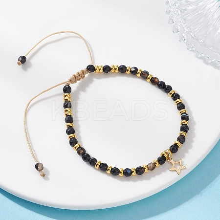 Star 201 Stainless Steel Charm Bracelets BJEW-JB12801-03-1
