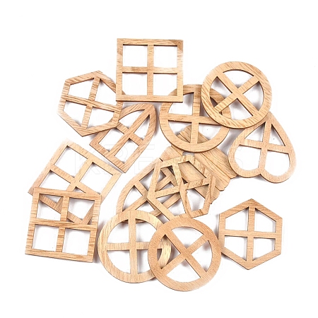 Wood Crafts Slices Miniature Ornaments PW-WG3C06A-01-1