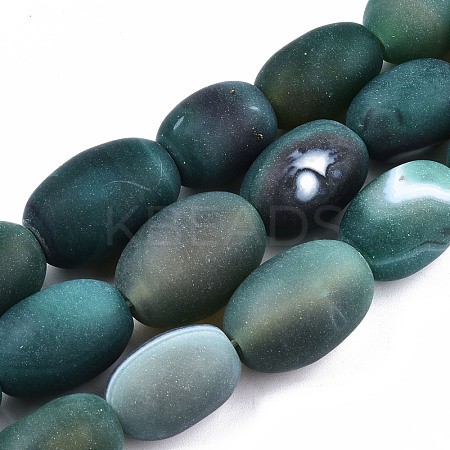 Natural Green Onyx Agate Beads Strands G-T131-60-1