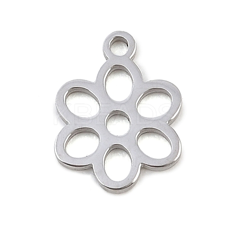 Hollow 304 Stainless Steel Charms STAS-Z183-08P-1
