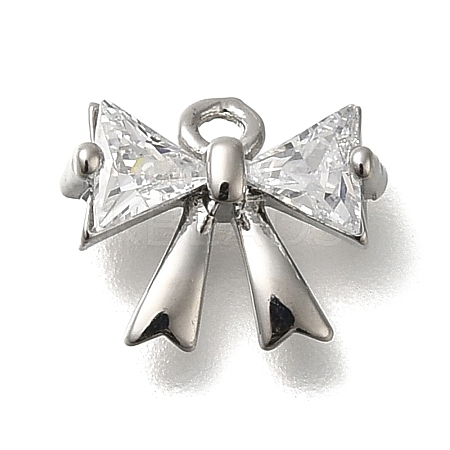 Rack Plating Brass Micro Pave Cubic Zirconia Charms KK-M014-02B-P-1