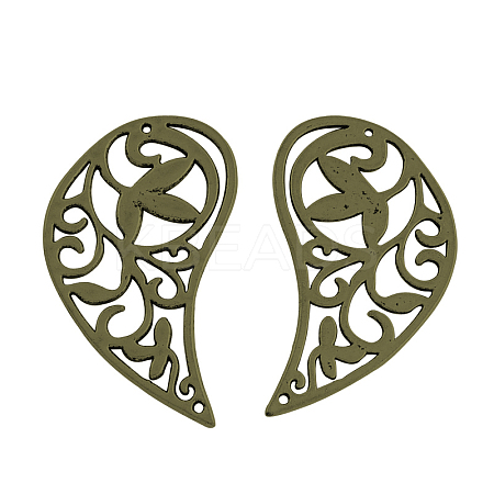 Tibetan Style Alloy Big Pendants TIBEP-2678-AB-FF-1