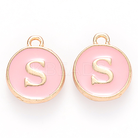 Golden Plated Alloy Enamel Charms X-ENAM-S118-07S-1