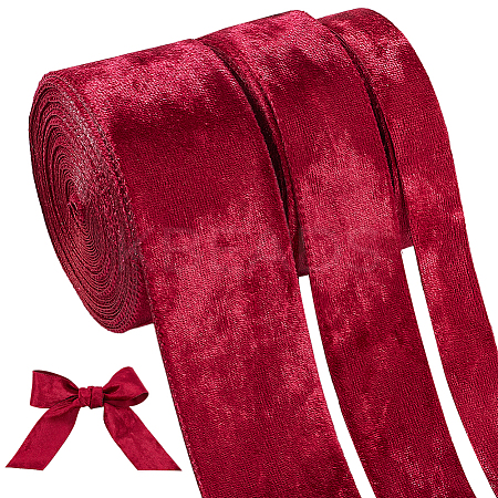 15 Yards 3 Styles Polyester Single Face Velvet Ribbons SRIB-BC0001-31C-1