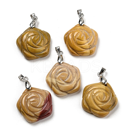 Natural Mookaite Carved Pendants G-I319-02P-A02-1