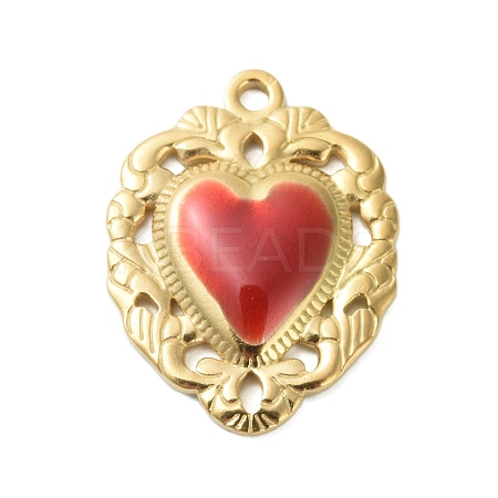 304 Stainless Steel Enamel Pendants STAS-K303-04G-04-1