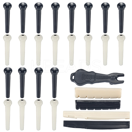 41Pcs 7 Styles Plastic Guitar String Pins Set AJEW-CN0004-47-1