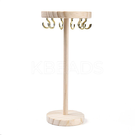 Flat Round Wooden Eyeglasses Organizer Holder ODIS-T002-01B-02-1