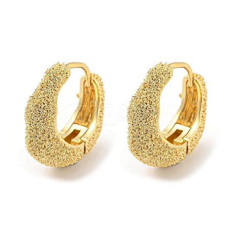 Rack Plating Brass Textured Hoop Earrings EJEW-K263-27G-1