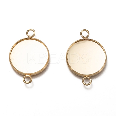 304 Stainless Steel Cabochon Connector Settings STAS-H130-23E-G-1