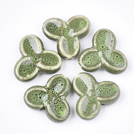 Handmade Porcelain Beads PORC-Q263-02B-1