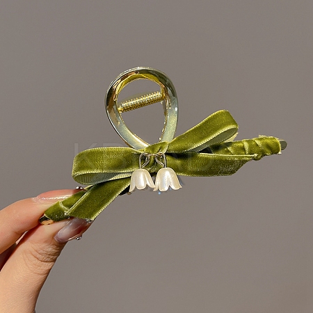 Alloy with Velvet Claw Hair Clips PW-WGCFDDD-01-1