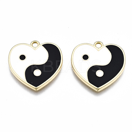 Rack Plating Alloy Enamel Pendants ENAM-T014-02A-RS-1