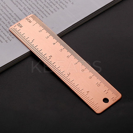 12cm Durable Straight Brass Ruler OFST-PW0014-28A-1
