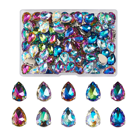 100Pcs 10 Colors Sew on Rhinestone DIY-CW0001-38-1