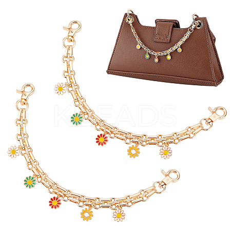 2Pcs Iron Chain Purse Strap Extenders AJEW-PH0018-09-1