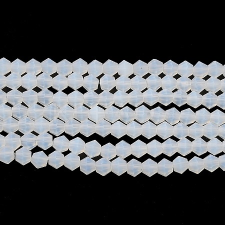 Imitation Jade Frosted Glass Bead Strands EGLA-A039-J4mm-MD05-1