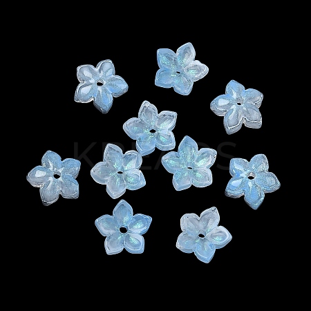 Dyed & Heated Glass Bead Caps X-GLAA-Z019-02L-1