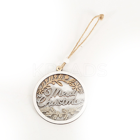 Christmas Wooden Pendant Decoration XMAS-PW0001-166B-1