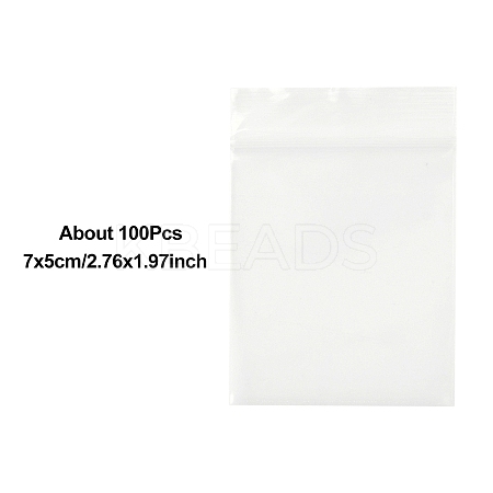 100Pcs Plastic Zip Top Bags OPP-YW0001-07B-1