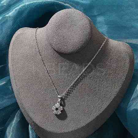 Zinc Alloy Crystal Rhinestone Sport Ball Pendant Cable Chain Necklaces NJEW-U024-01P-05-1