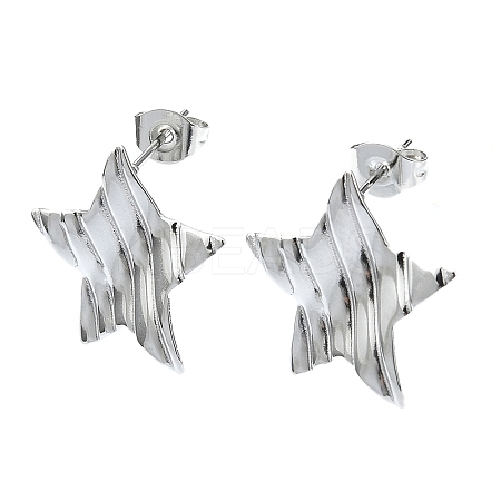 Tarnish Resistant 201 Stainless Steel Stud Earrings EJEW-K270-19P-1