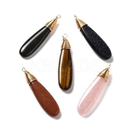 Natural & Synthetic Mixed Stone Pendants PALLOY-JF00893-1