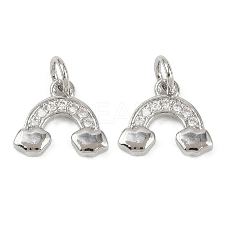Brass Micro Pave Cubic Zirconia Pendants KK-L231-01P-01-1