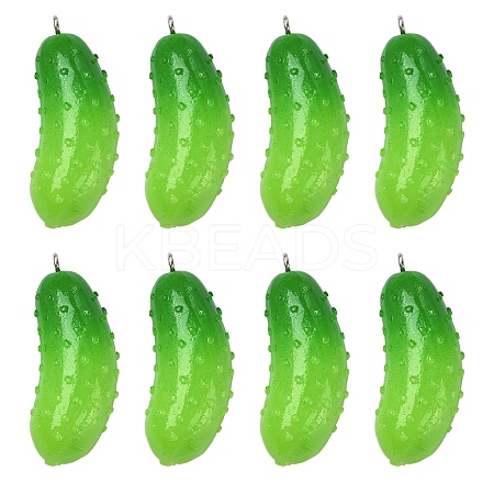 10Pcs Opaque Resin Vegetable Pendants RESI-YW0005-65-1