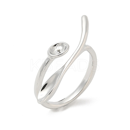 Brass Cup Peg Open Cuff Ring Settings LS-KK-G518-10P-02-1