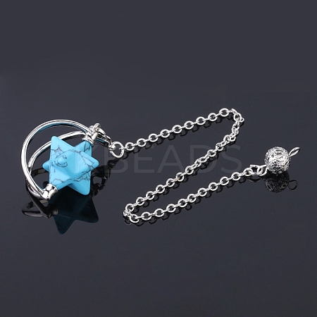 Synthetic Turquoise Pointed Dowsing Pendulums PW-WGDD9D6-10-1