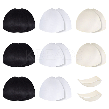 9 Pairs 3 Colors Triangle Sponge Bra Pads Inserts DIY-BC0016-70B-1