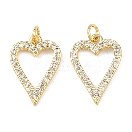 Brass Micro Pave Cubic Zirconia Pendants KK-L251-06G-05-1