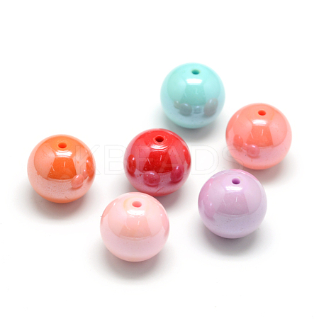 Pearlized Style Acrylic Beads X-MACR-S826-16mm-1