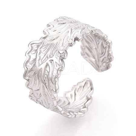 304 Stainless Steel Cuff Rings for Women RJEW-N052-07P-1