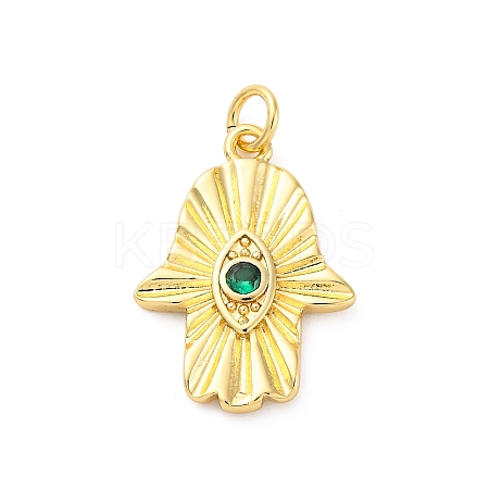 Brass Micro Pave Cubic Zirconia Pendants KK-D325-50G-1