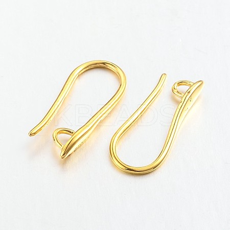 Brass Earring Hooks for Earring Designs KK-M142-02G-RS-1