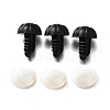 Plastic Craft Safety Screw Dog Noses DOLL-WH0001-02-1
