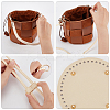 Imitation Leather Bag Bottoms & Purse Strap & Drawstring for Bucket Bag Set FIND-WR0009-88-3