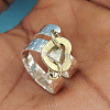 Hammered Alloy Finger Link Rings for Women FS-WG9B92C-05-1
