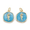 Brass Enamel Pendants X-KK-A155-08G-1