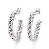 Tarnish Resistant 304 Stainless Steel Half Hoop Earrings EJEW-F257-10P-1