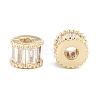 Brass Micro Pave Clear Cubic Zirconia Beads ZIRC-L101-08G-2