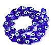 Handmade Evil Eye Lampwork Beads Strands LAMP-WH0006-06E-2