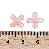 Metal Enlaced Acrylic Bead Caps OACR-G044-01G-3