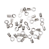 304 Stainless Steel Fold Over Crimp Cord Ends STAS-P434-05A-P-1
