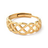 Ion Plating(IP) 304 Stainless Steel Hollow Sailor's Knot Adjustable Rings RJEW-D006-28G-2