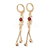 Glass Word Love Leverback Earrings EJEW-K256-15KCG-1