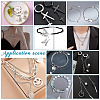 100Pcs 2 Colors 304 Stainless Steel Chain Extender STAS-UN0060-92-6